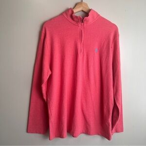 Izod Vibrant Pink Men’s 1/4 Zip Pullover Size Large EUC